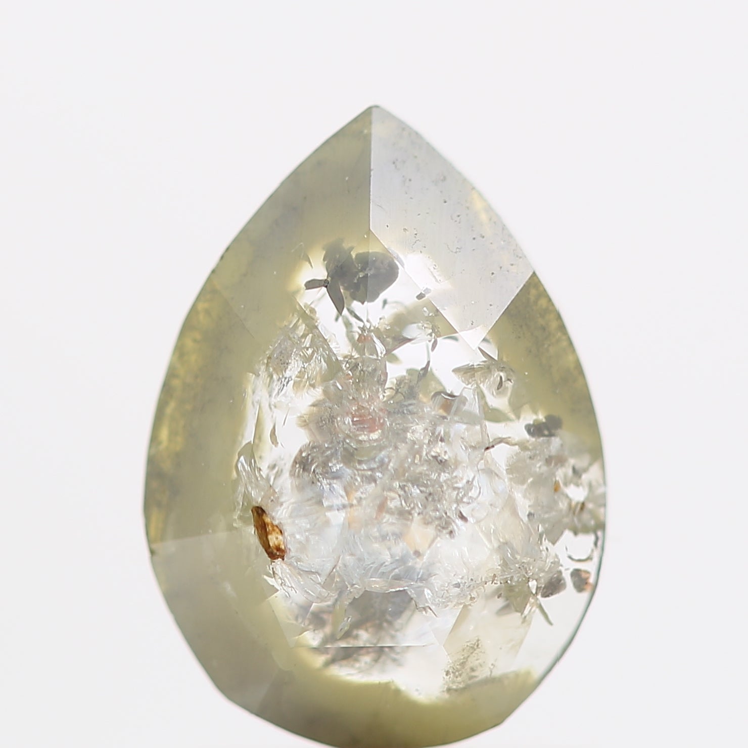 Salt and Pepper Diamond Fancy Gray Color 0.58 CT 7.20 x 5.12 x 1.80 MM Pear Cut Diamond! Natural Loose Diamond ! Christmas Gift for Her